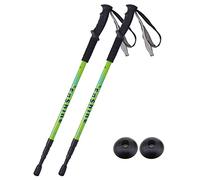 2 X Hikehobby® Antishock With Handle Trekking Walking Hiking Stick Pole (green)