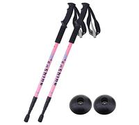 2 X Hikehobby® Antishock With Handle Trekking Walking Hiking Stick Pole (pink)