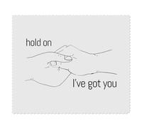 2 x 'Hold On. I've Got You' Microfibre Lens/Glasses Cleaning Cloths (LC00027156)