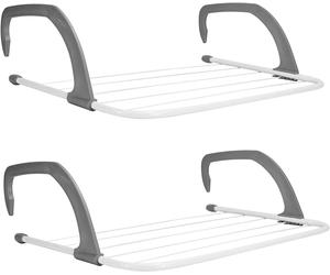 2 x HoMax 3 Metre Airer Radiator or Balcony Use Drying Space Easy Storage