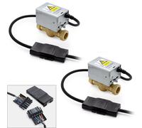 Honeywell 22mm Motorised Zone Valve, Tesla 5-Way Wiring Connector Bundle (2 x Zone Valve + 2 x Wiring Connector)