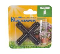 2 X Hozelock 7032 Cross 4 Way Junction Connector 13mm Micro Irrigation Watering