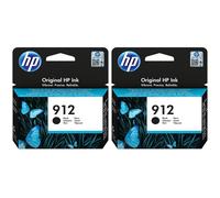 2 x HP No 912 Black OEM Original Officejet Inkjet Cartridge - 300 Pages 3YL80AE