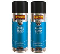 2 x Hycote Gloss Black Car, Van, Bike Spray Paint / Aerosol 400ml