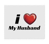 2 x 'I Love My Husband' Microfibre Lens/Glasses Cleaning Cloths (LC00032028)