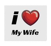 2 x 'I Love My Wife' Microfibre Lens/Glasses Cleaning Cloths (LC00032027)