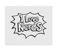 2 x 'I Love Nerds' Microfibre Lens/Glasses Cleaning Cloths (LC00031646)
