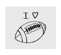 2 x 'I love Rugby' Microfibre Lens/Glasses Cleaning Cloths (LC00031961)