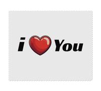 2 x 'I Love You' Microfibre Lens/Glasses Cleaning Cloths (LC00032109)
