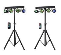 2 x IBIZA LIGHT DERBY FX BAR 2 x RGBW PAR CANS + 2 RGBWA MOONFLOWER
