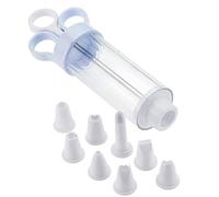 2 X Icing Syringe with 8 Nozzles, White