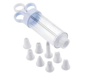 2 X Icing Syringe with 8 Nozzles, White