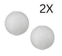 2 x IKEA 45cm GULLSUDARE Unique Handmade White Rice Paper Pendant Ceiling Shade