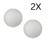 2 x IKEA 45cm REGOLIT Unique Handmade White Rice Paper Pendant Ceiling Shade