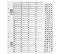 2 X Index 230 Micron Card with Clear Mylar Tabs 1-100 A4 White