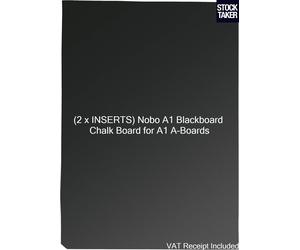 (2 x INSERTS) Nobo A1 Blackboard Chalk Board for A1 A-Boards 1902436 VAT Invoice