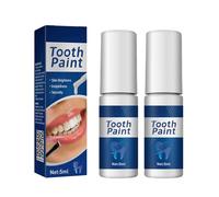 2 x Instant Whitening Teeth Paint, 5 ml, Teeth Whitening & Bleaching Against Coffee, Tea, Red Wine Stains, Gentle Teeth Bleaching for Sensitive Teeth, White Teeth for Men and Women