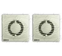 Intervent Bathroom Extractor Fan with Timer 100mm 4 in WC Toilet - White BVF100T