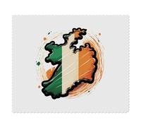 2 x 'Irish Flag Shaped Like Ireland' Microfibre Lens/Glasses Cleaning Cloths (LC00025768)