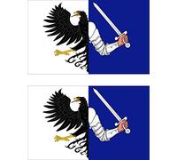 2 x Irish Ireland Connacht Flag Sticker Sticker Car Vinyl