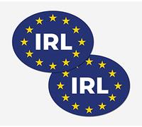 2 x IRL Car Stickers Blues Stars Oval Self-Adhesive Vinyl Car, Van, Lorry