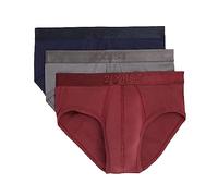 2(X)IST 3-Pack Pima Cotton Contour Pouch Brief, Navy Blazer/Tawny Port/Jet, Medium
