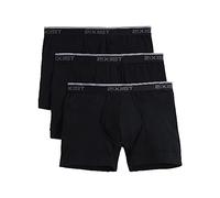 2(X)IST Men's Cotton Stretch Boxer Brief 3-pack, Black, M