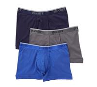 2(X)IST Men's Cotton Stretch Boxer Brief 3-pack, Eclipse/Lead/Dazzling Blue, L