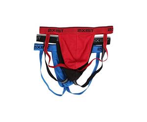 2(X)IST Men's Cotton Stretch Jock Strap 3-Pack, White/White/White, XL