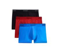 2(X)IST Men's Cotton Stretch No Show Trunk 3-Pack - red - Medium