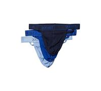2(X)IST Men's Essential Cotton 3 Pack Y-Back Thong, Navy/Cobalt/Porcelain, XL