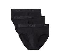 2(X)IST Men's Essential Cotton Contour Pouch Brief 3-Pack, Deep Black, S