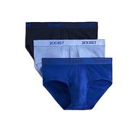 2(X)IST Men's Essential Cotton Contour Pouch Brief 3-Pack, Navy/Cobalt/Porcelain, S