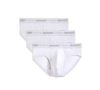 2(X)IST mens Essential Cotton No Show Brief 3-pack, White New Logo, S