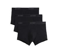 2(X)IST Men's Essential Cotton No Show Trunk 3-Pack, Black New Logo, Medium