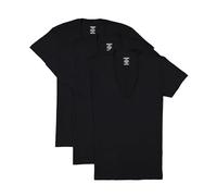 2(X)IST Mens Essential Cotton Slim Fit Deep V-Neck T-Shirt 3-Pack, New Black, S