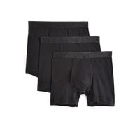 2(X)IST mens Pima Cotton 6.5'' Boxer Brief 3-pack, Black 3-pack, SM