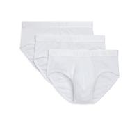 2(X)IST mens Pima Cotton Contour Pouch Brief 3-pack, White_10001, M
