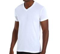 2(X)IST Men's Pima Cotton V-Neck T-Shirt, White, Medium