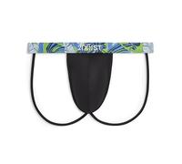 2(X)IST mens Sliq Jock Strap, Black Beauty-beverly Hills Palm, M
