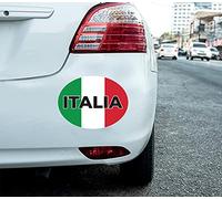 2 x Italia Car Stickers Italy Flag Oval Self-Adhesive Vinyl Car, Van, Lorry
