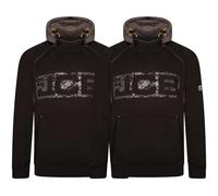 2 x JCB Hoody Heavyweight Cotton Rich Fabric Hooded Sweatshirt Thumb Grips