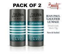 2 x Jean Paul Gaultier Le Male Deodorant Stick 75g For Men Brand New Sealed 2 PK