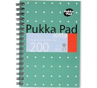2 X Jotta Notebook Wirebound Perforated Ruled 200pp 80gsm A6 Ref JM036 [Pack of 3],Green