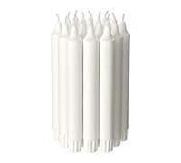 2 x JUBLA Unscented Chandelier Candle, White, Pack of 20, Diameter: 22 mm Height: 19 cm Burning time: 6 hr.