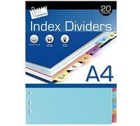 2 X Just Stationery 20 A-Z A4 Paper Index Divider