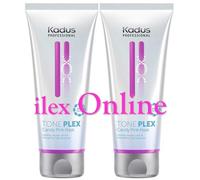 2 x KADUS PROFESSIONAL TONEPLEX CANDY PINK HAIR MASK 200ml (400ml) BOOSTS COLOUR