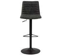 2 x Kimmy Anthracite Fabric Gas Lift Bar Stool