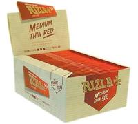 2 x King Size Slim UK Cigarette Rolling Papers Box, 50 booklets, Red