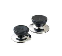 2 x Kitchen Cookware Lid Replacement Knobs Lid Handles Knobs Tone Base Pot Lid Knob Saucepan Stainless Steel Cookware Accessory-Black Attractive processing